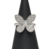 グラフ パヴェ バタフライ マーキスダイヤ リング 指輪 RGR209 K18WG ホワイトゴールド レディース GRAFF 【中古】